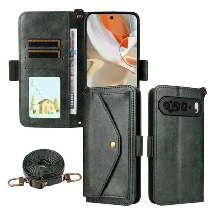 Multi-card Slots Crossbody Cowhide Leather Phone Case, For Google Pixel 10a, For Google Pixel 10 Pro XL / 9 Pro XL, For Google Pixel 10 Pro / 10 / 9 Pro / 9, For Google Pixel 9a, For Google Pixel 8a, For Google Pixel 7a