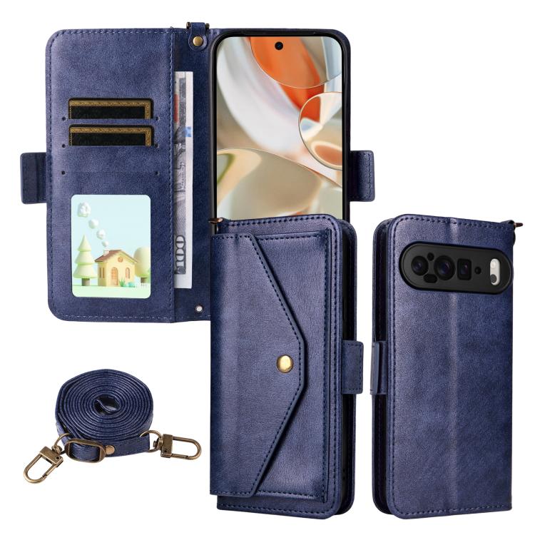 Multi-card Slots Crossbody Cowhide Leather Phone Case, For Google Pixel 10a, For Google Pixel 10 Pro XL / 9 Pro XL, For Google Pixel 10 Pro / 10 / 9 Pro / 9, For Google Pixel 9a, For Google Pixel 8a, For Google Pixel 7a