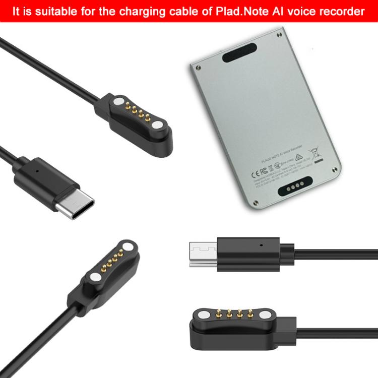 xDfind Type-C / USB-C Interface Magnetic Charging Cable, Length: 1m, For PLAUD Note AI Voice Recorder