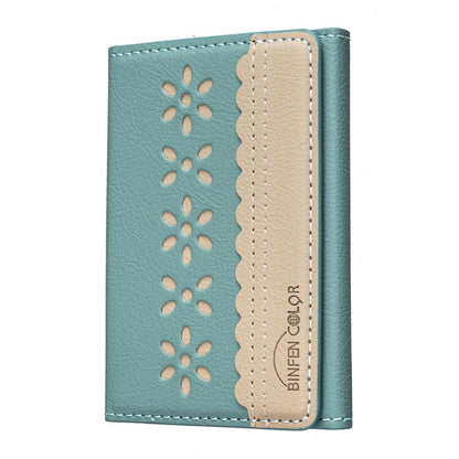 BFK25 BINFEN Color Flowers Magsafe Magnetic Leather Card Bag