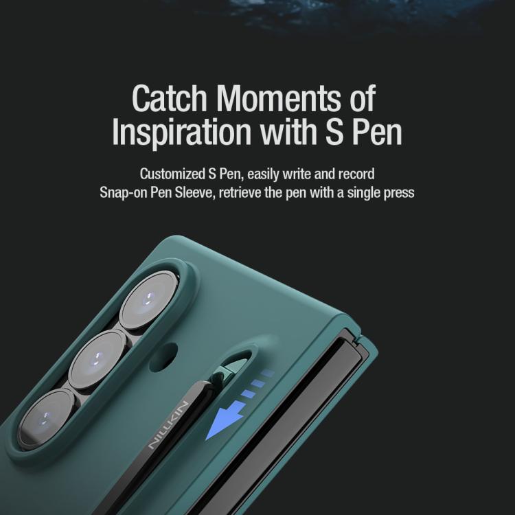 NILLKIN Fold Liquid Silicone PC Phone Case with Stylus, For Samsung Galaxy Z Fold7 5G