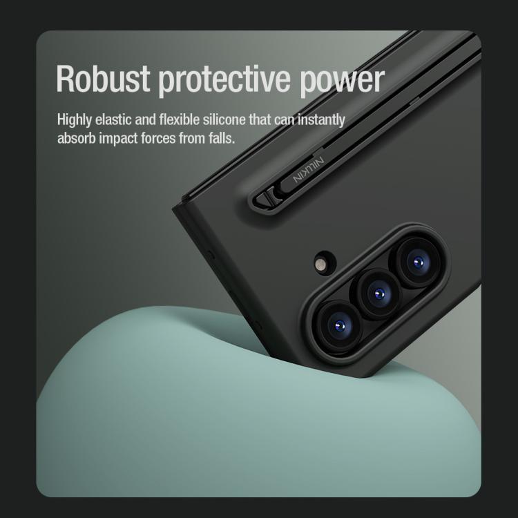NILLKIN Fold Liquid Silicone PC Phone Case with Stylus, For Samsung Galaxy Z Fold7 5G