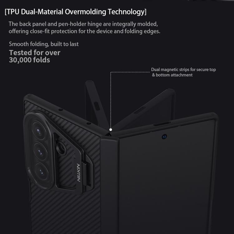 NILLKIN Black Mirror Prop CD Texture Transparent Mirror Cover Phone Case, For Samsung Galaxy Z Fold7 5G