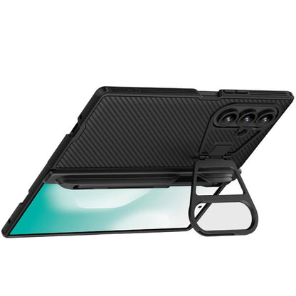 NILLKIN Black Mirror Prop CD Texture Transparent Mirror Cover Phone Case with Stylus, For Samsung Galaxy Z Fold7 5G