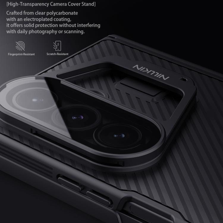 NILLKIN CamShield Prop Texture Transparent Mirror Cover MagSafe Magnetic PC Phone Case, For Samsung Galaxy Z Fold7 5G