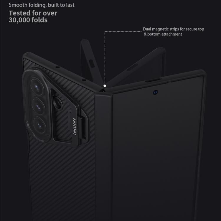 NILLKIN CamShield Prop Texture Transparent Mirror Cover MagSafe Magnetic PC Phone Case, For Samsung Galaxy Z Fold7 5G