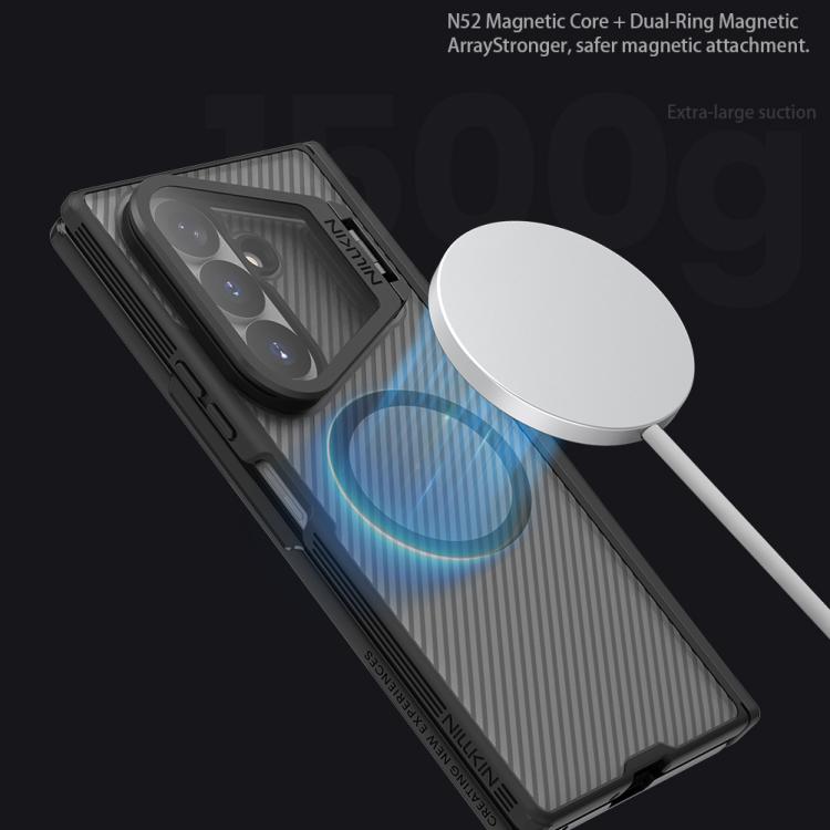 NILLKIN CamShield Prop Texture Transparent Mirror Cover MagSafe Magnetic PC Phone Case, For Galaxy Z Fold8 Ultra 5G, For Samsung Galaxy Z Fold7 5G