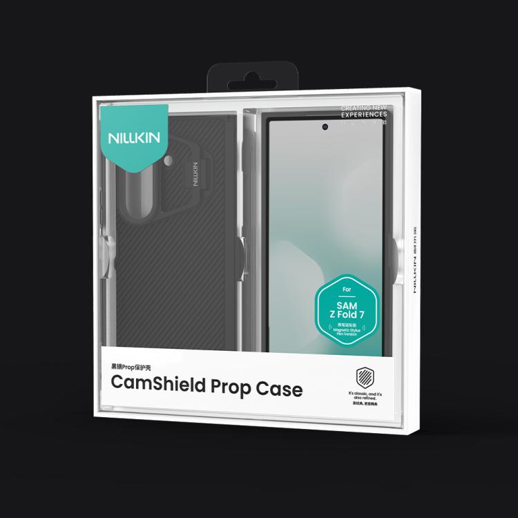 NILLKIN CamShield Prop Texture Transparent Mirror Cover MagSafe Magnetic PC Phone Case with Stylus, For Samsung Galaxy Z Fold7 5G