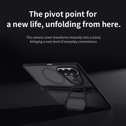 NILLKIN CamShield Prop Transparent Mirror Cover MagSafe Magnetic Translucent PC Phone Case with Stylus, For Samsung Galaxy Z Fold7 5G