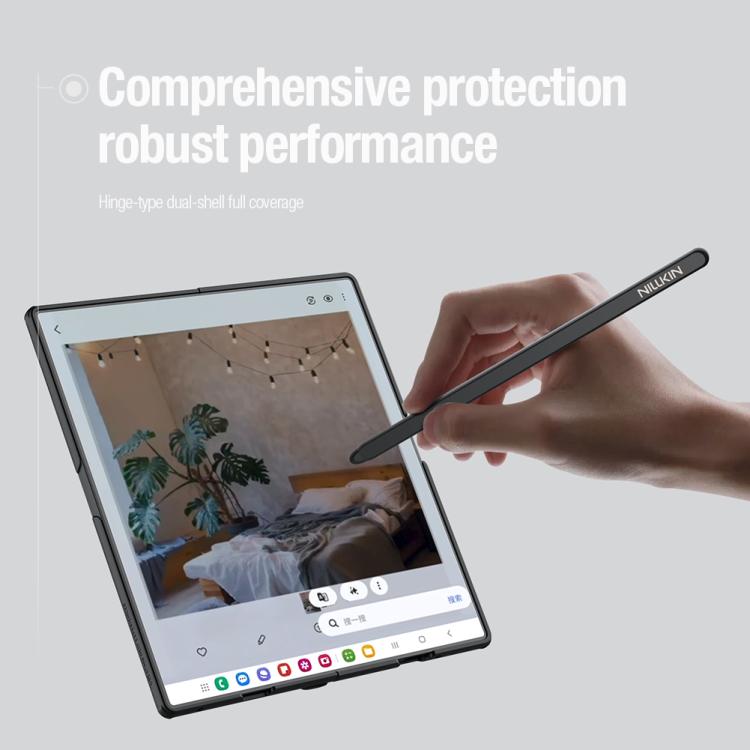 NILLKIN Frosted Fold PC + TPU Phone Case with Stylus, For Samsung Galaxy Z Fold7 5G