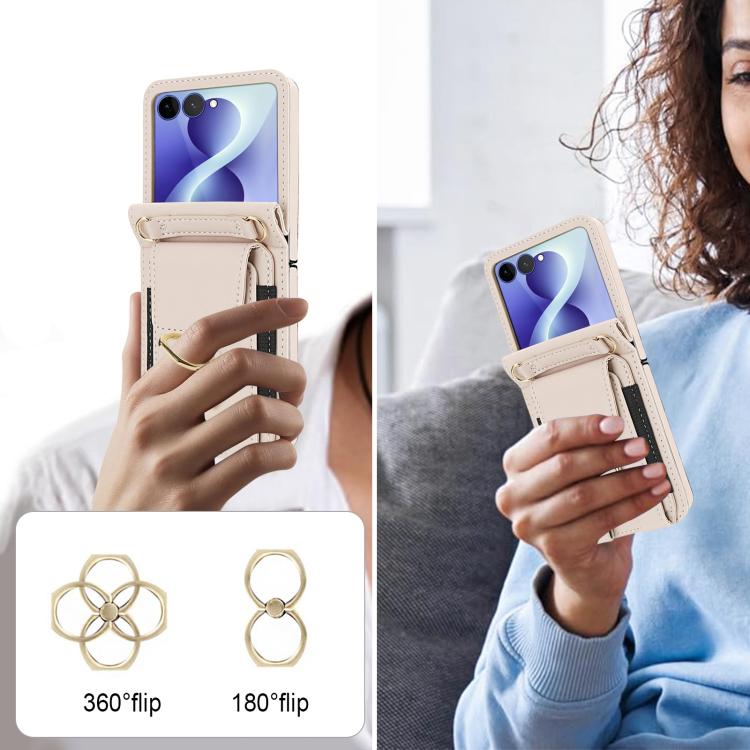 Ring Holder Wallet Card Slot Leather Phone Case, For Galaxy Z Flip8 5G, For Samsung Galaxy Z Flip7 5G