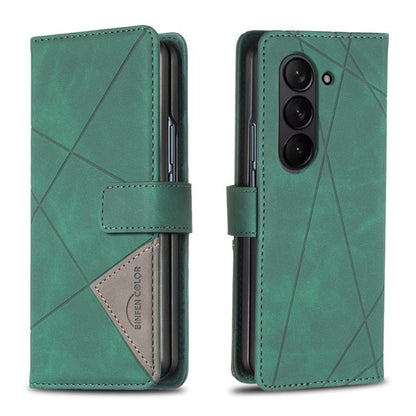 Magnetic Buckle Rhombus Texture Leather Phone Case, For Galaxy Z Fold8 5G, For Samsung Galaxy Z Fold7, For Samsung Galaxy Z Fold6, For Samsung Galaxy Z Fold5