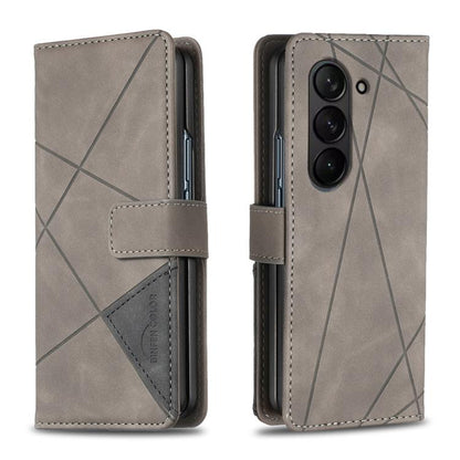 Magnetic Buckle Rhombus Texture Leather Phone Case, For Galaxy Z Fold8 5G, For Samsung Galaxy Z Fold7, For Samsung Galaxy Z Fold6, For Samsung Galaxy Z Fold5