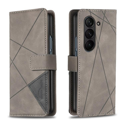 Magnetic Buckle Rhombus Texture Leather Phone Case, For Galaxy Z Fold8 5G, For Samsung Galaxy Z Fold7, For Samsung Galaxy Z Fold6, For Samsung Galaxy Z Fold5
