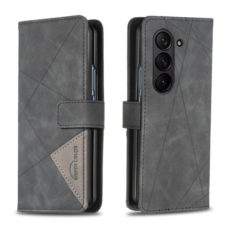 Magnetic Buckle Rhombus Texture Leather Phone Case, For Galaxy Z Fold8 5G, For Samsung Galaxy Z Fold7, For Samsung Galaxy Z Fold6, For Samsung Galaxy Z Fold5