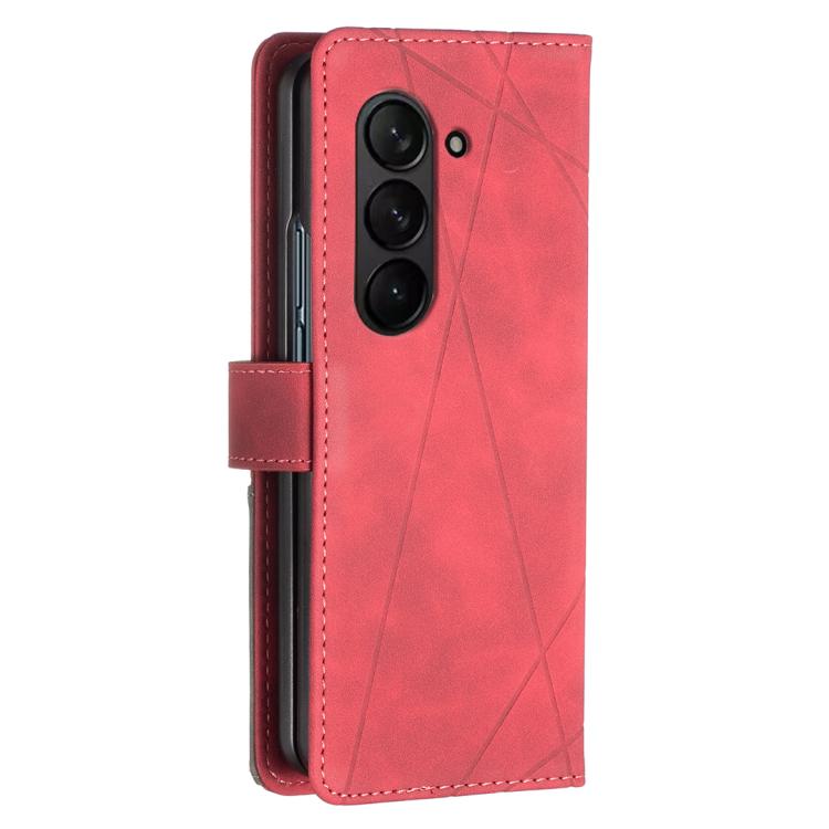 Magnetic Buckle Rhombus Texture Leather Phone Case, For Galaxy Z Fold8 5G, For Samsung Galaxy Z Fold7, For Samsung Galaxy Z Fold6, For Samsung Galaxy Z Fold5