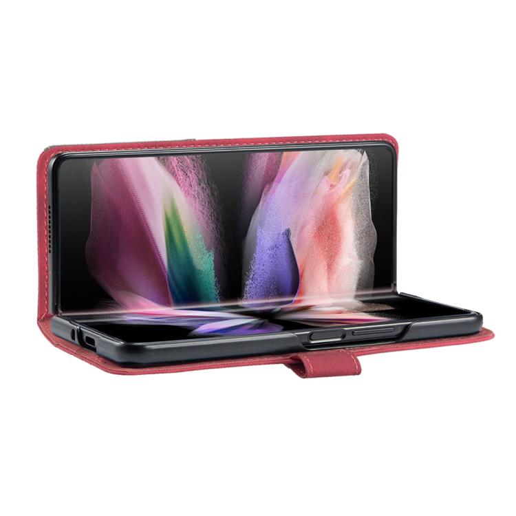 Magnetic Buckle Rhombus Texture Leather Phone Case, For Galaxy Z Fold8 5G, For Samsung Galaxy Z Fold7, For Samsung Galaxy Z Fold6, For Samsung Galaxy Z Fold5