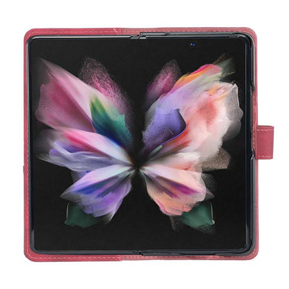 Magnetic Buckle Rhombus Texture Leather Phone Case, For Galaxy Z Fold8 5G, For Samsung Galaxy Z Fold7, For Samsung Galaxy Z Fold6, For Samsung Galaxy Z Fold5