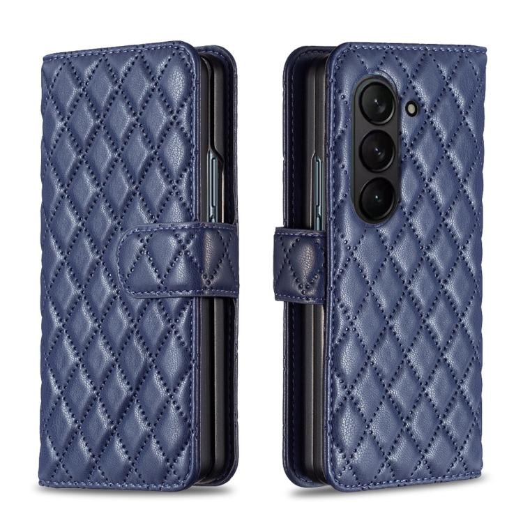 Diamond Lattice Wallet Flip Leather Phone Case, For Galaxy Z Fold8 5G, For Samsung Galaxy Z Fold7, For Samsung Galaxy Z Fold6, For Samsung Galaxy Z Fold5