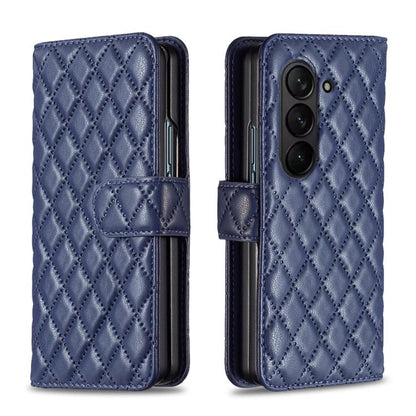 Diamond Lattice Wallet Flip Leather Phone Case, For Galaxy Z Fold8 5G, For Samsung Galaxy Z Fold7, For Samsung Galaxy Z Fold6, For Samsung Galaxy Z Fold5