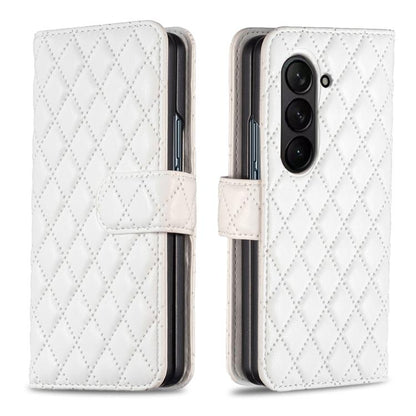 Diamond Lattice Wallet Flip Leather Phone Case, For Galaxy Z Fold8 5G, For Samsung Galaxy Z Fold7, For Samsung Galaxy Z Fold6, For Samsung Galaxy Z Fold5