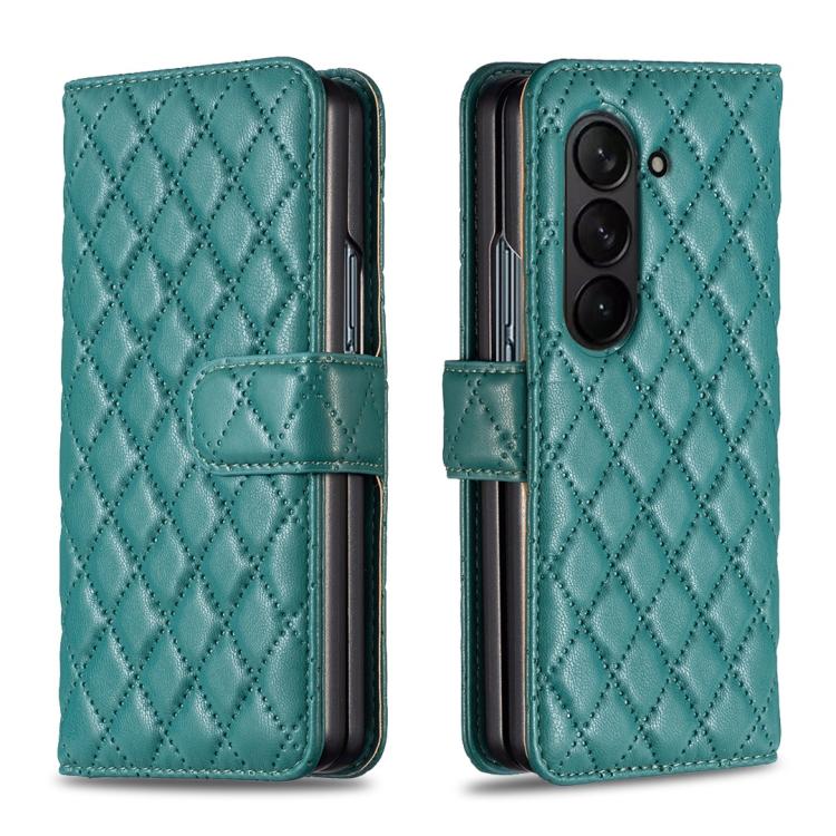 Diamond Lattice Wallet Flip Leather Phone Case, For Galaxy Z Fold8 5G, For Samsung Galaxy Z Fold7, For Samsung Galaxy Z Fold6, For Samsung Galaxy Z Fold5