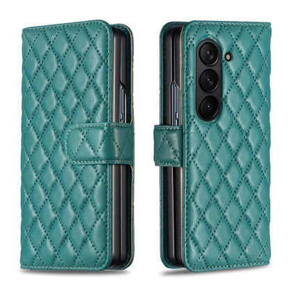 Diamond Lattice Wallet Flip Leather Phone Case, For Galaxy Z Fold8 5G, For Samsung Galaxy Z Fold7, For Samsung Galaxy Z Fold6, For Samsung Galaxy Z Fold5
