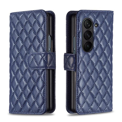 Diamond Lattice Wallet Flip Leather Phone Case, For Galaxy Z Fold8 5G, For Samsung Galaxy Z Fold7, For Samsung Galaxy Z Fold6, For Samsung Galaxy Z Fold5