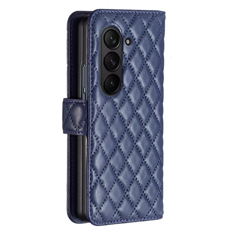 Diamond Lattice Wallet Flip Leather Phone Case, For Galaxy Z Fold8 5G, For Samsung Galaxy Z Fold7, For Samsung Galaxy Z Fold6, For Samsung Galaxy Z Fold5