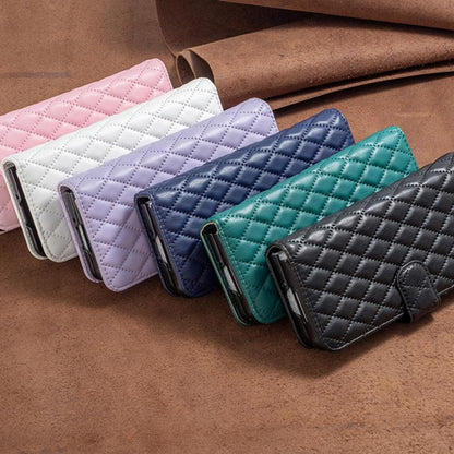 Diamond Lattice Wallet Flip Leather Phone Case, For Galaxy Z Fold8 5G, For Samsung Galaxy Z Fold7, For Samsung Galaxy Z Fold6, For Samsung Galaxy Z Fold5