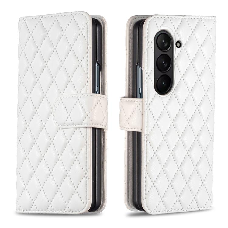 Diamond Lattice Wallet Flip Leather Phone Case, For Galaxy Z Fold8 5G, For Samsung Galaxy Z Fold7, For Samsung Galaxy Z Fold6, For Samsung Galaxy Z Fold5