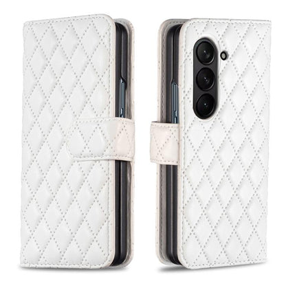Diamond Lattice Wallet Flip Leather Phone Case, For Galaxy Z Fold8 5G, For Samsung Galaxy Z Fold7, For Samsung Galaxy Z Fold6, For Samsung Galaxy Z Fold5