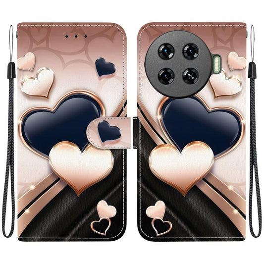 Crystal Texture Colored Drawing Leather Phone Case, For Tecno Spark 20 Pro+, For Tecno Spark 20 Pro 4G, For Tecno Spark Go 2024 / Spark 20 / Spark 20C
