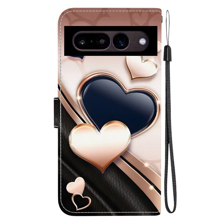 Crystal Texture Colored Drawing Leather Phone Case, For Google Pixel 7