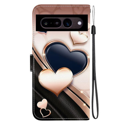 Crystal Texture Colored Drawing Leather Phone Case, For Google Pixel 7