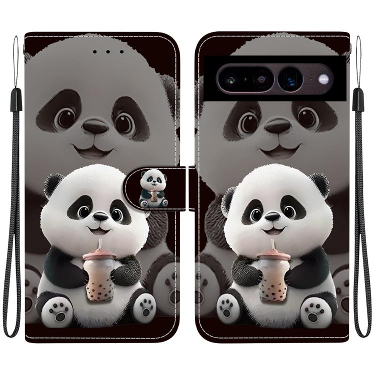 Crystal Texture Colored Drawing Leather Phone Case, For Google Pixel 7