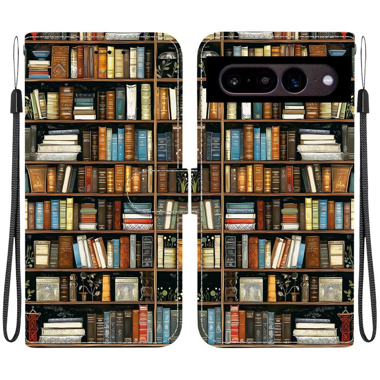Crystal Texture Colored Drawing Leather Phone Case, For Google Pixel 7