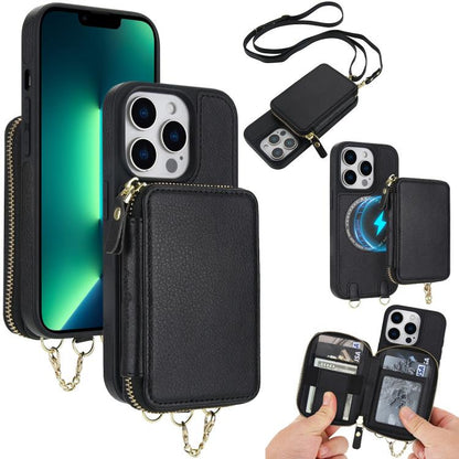 AwQuer 2 in 1 Crossbody Wallet Leather Back Phone Case