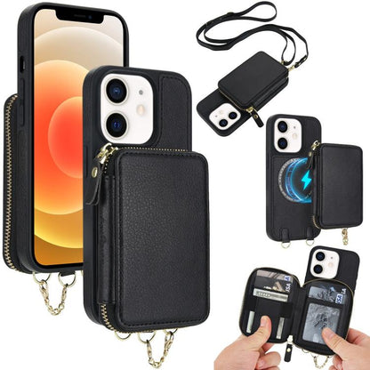 AwQuer 2 in 1 Crossbody Wallet Leather Back Phone Case