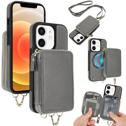 AwQuer 2 in 1 Crossbody Wallet Leather Back Phone Case