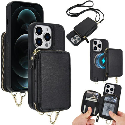 AwQuer 2 in 1 Crossbody Wallet Leather Back Phone Case