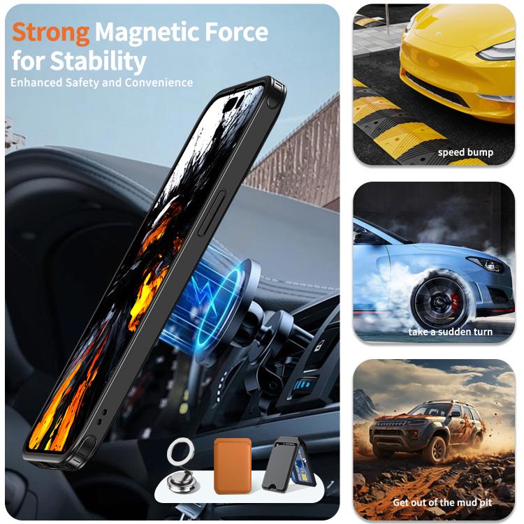 kalebol Metal 360 Degree Rotation Holder MagSafe Phone Case, For iPhone 14 Pro, For iPhone 14 Pro Max, For iPhone 13 Pro, For iPhone 13