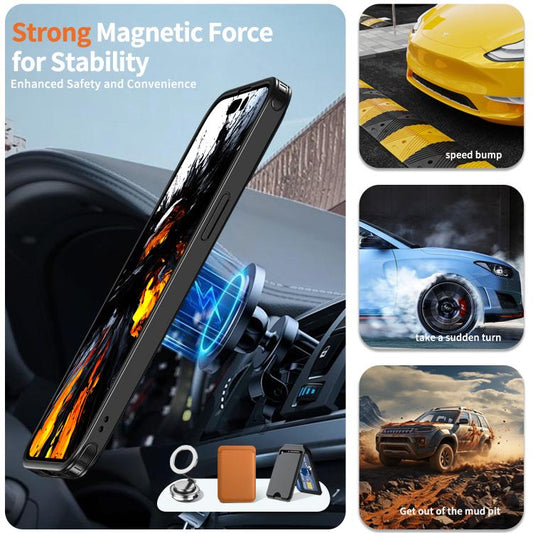kalebol Metal 360 Degree Rotation Holder MagSafe Phone Case, For iPhone 14 Pro, For iPhone 14 Pro Max, For iPhone 13 Pro, For iPhone 13