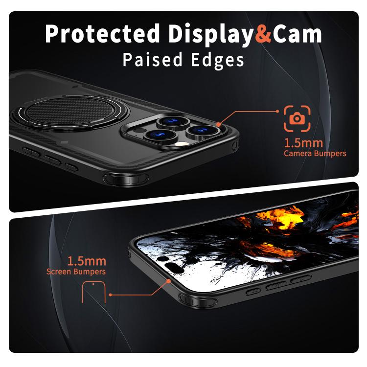 kalebol Metal 360 Degree Rotation Holder MagSafe Phone Case, For iPhone 14 Pro, For iPhone 14 Pro Max, For iPhone 13 Pro, For iPhone 13