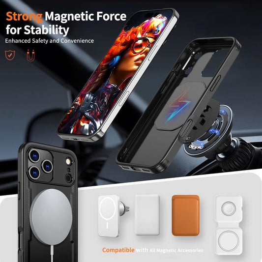 kalebol Metal 360 Degree Rotation Holder MagSafe Phone Case, For iPhone 18 Pro, For iPhone 18 Pro Max, For iPhone 17e / 16e, For iPhone 17 Pro Max, For iPhone 17 Pro, For iPhone 17, For iPhone 17 Air, For iPhone 16 Pro Max, For iPhone 16 Pro           ...