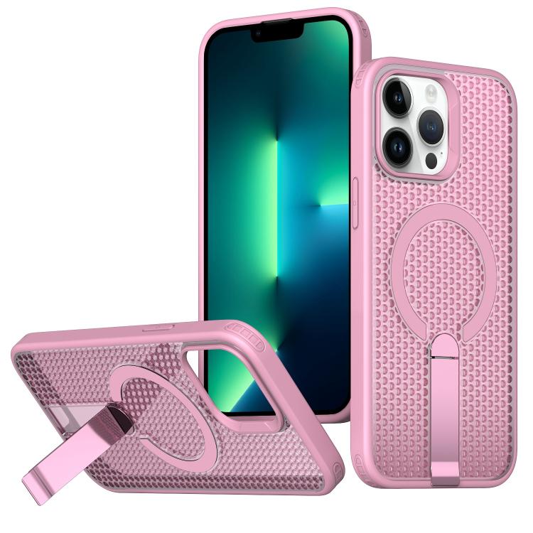 kalebol Honeycomb Cooling MagSafe Holder Phone Case, For iPhone 14, For iPhone 14 Pro, For iPhone 14 Pro Max, For iPhone 13 Pro Max, For iPhone 13