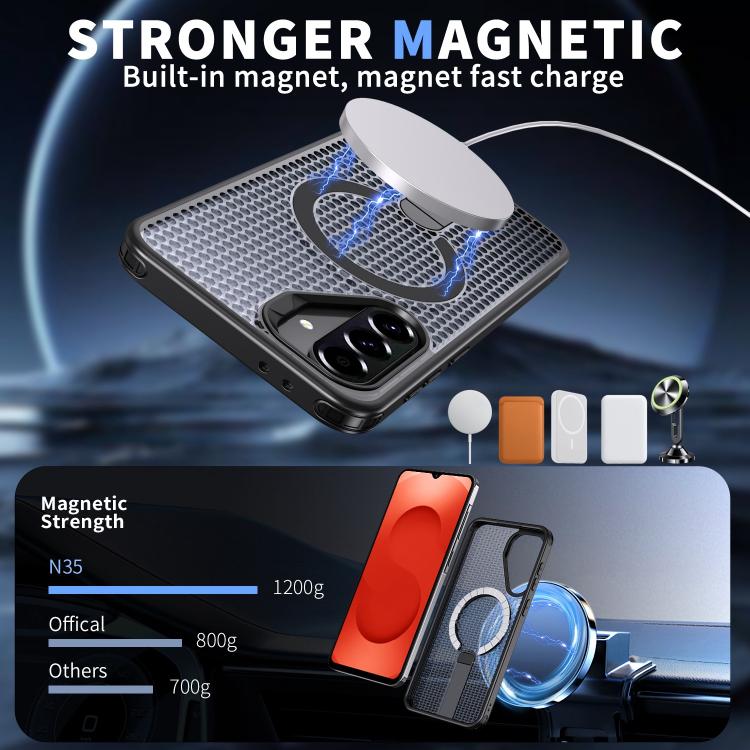 kalebol Honeycomb Cooling MagSafe Holder Phone Case, For Galaxy A57 5G, For Galaxy A37 5G, For Galaxy A27 5G, For Galaxy A17 4G / 5G, For Galaxy A07 4G / 5G, For Galaxy A06 5G, For Galaxy A56 5G, For Galaxy A26 5G, For Galaxy A36 5G, For Galaxy A16 5G ...