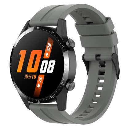 xDfind Silicone Black Buckle Watch Band, 20mm For Amazfit Active 2 / GTS4 Mini, 22mm For Huawei Watch GT5 / GT5 Pro