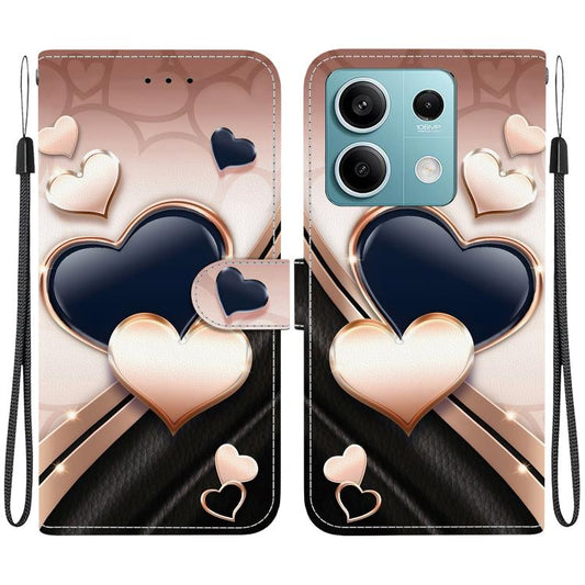 Crystal Texture Colored Drawing Leather Phone Case, For Redmi Note 13 5G, For Redmi Note 13 Pro+ 5G, For Redmi 12 4G / 5G / Note 12R, For Redmi Note 12 Pro 4G / Note 11 Pro 4G / 5G, For Redmi Note 12 4G Global, For Redmi A1 / Redmi A2                  ...