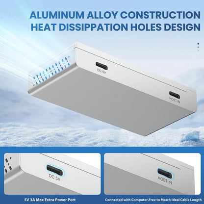 HST-3A1C 4 in 1 USB 3.0 Detachable Magnetic Docking Station